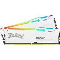 Kingston Fury Beast White RGB 64GB (2x 32GB) DDR5 6000MHz - Operační paměti