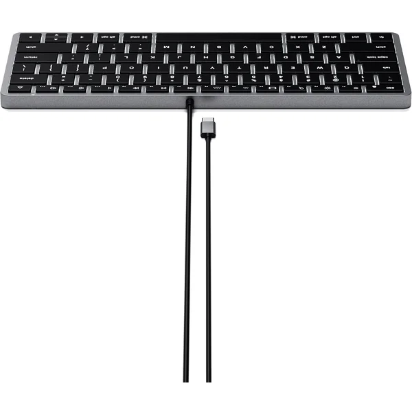 Satechi Slim W1 USB-C klávesnice US vesmírně šedá - Klávesnice - Obrázek B1BT000501