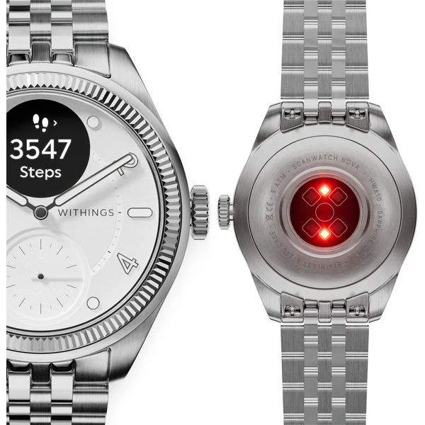 Withings Scanwatch Nova Brilliant Edition 39mm stříbrné - Chytré hodinky - Obrázek B1KA000P01