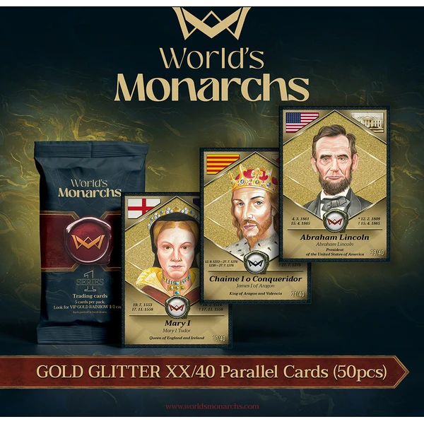 Sběratelské karty 2025 World's Monarchs - Series 1 booster - Sběratelské karty a nálepky - Obrázek B1KL000K01