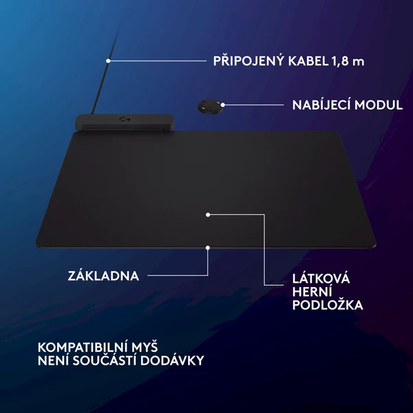Logitech POWERPLAY 2 Bezdrátové nabíjení - Podložky - Obrázek B1XC000J01