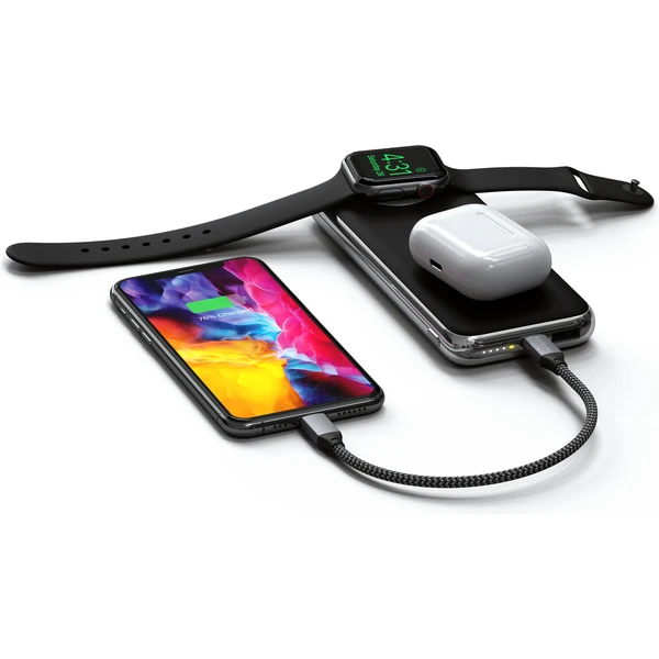 Satechi Quatro bezdrátová powerbanka 10 000 mAh vesmírně šedá  - Powerbanky - Obrázek B2BT000501