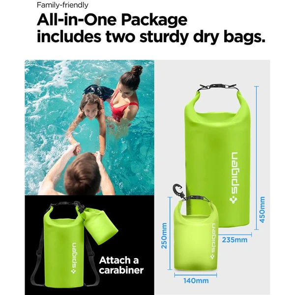 Spigen Aqua Shield WaterProof Dry Bag 20L + 2L A630 zelený - Pouzdra - Obrázek B2N5000701