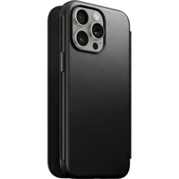 Nomad Modern Leather Folio iPhone 15 Pro Max černý - Pouzdra