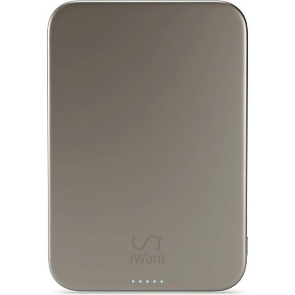 iWant Qi2 MagSafe 5000mAh Slim Alu Mag+ hliníková powerbanka titanová - Powerbanky - Obrázek B30C000P01
