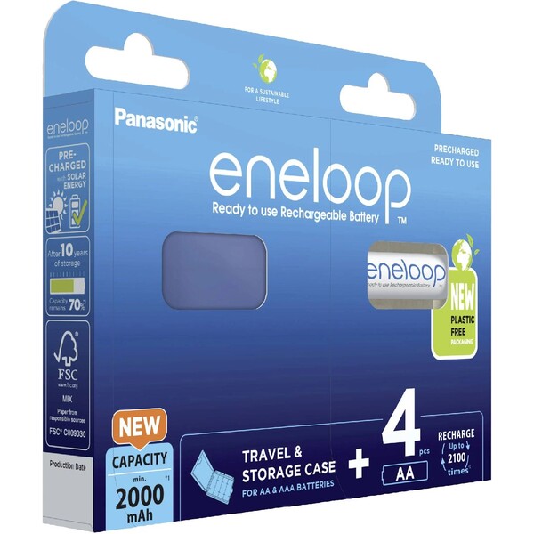 Panasonic Eneloop AA 4x + CASE 3MCCEC/4BE Bílá