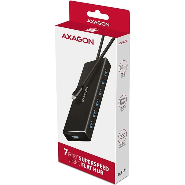 AXAGON HUE-F7C 7-portový USB-C hub - USB huby - Obrázek B3O0000J01
