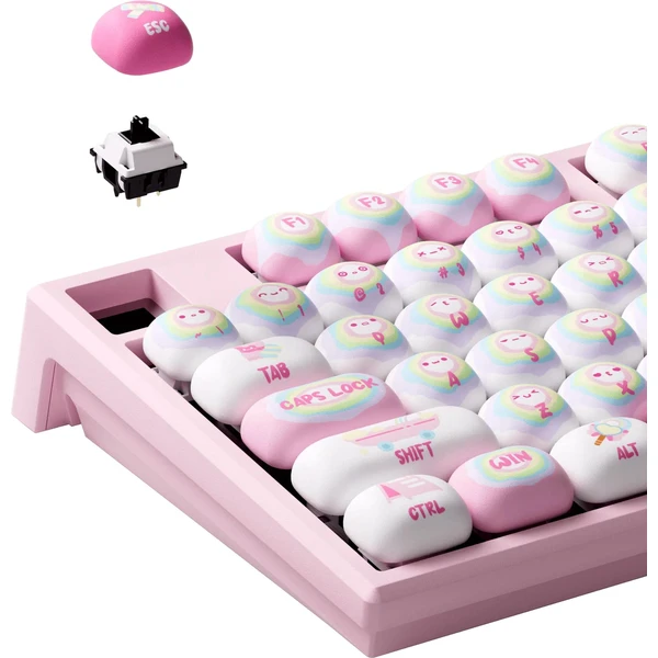 Akko MonsGeek MG108B Rainbow Marshmallows herní klávesnice (US) - Klávesnice - Obrázek B3OG000K01