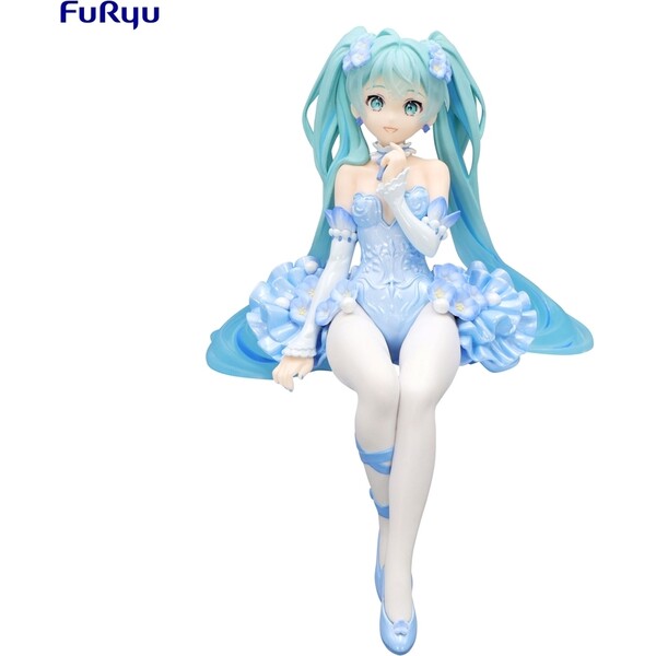 Furyu Hatsune Miku Noodle Stopper PVC Soška Flower Fairy Nemophila Pail Blue Color Ver. 15 cm Vícebarevná