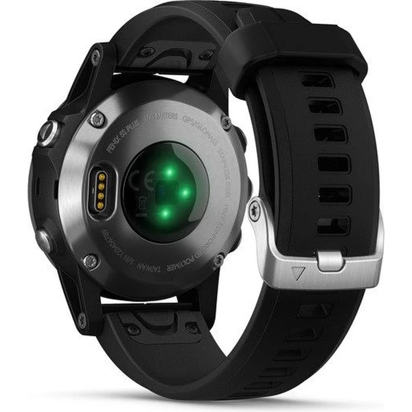 Garmin Fenix 5S Plus stříbrné/černý pásek - Chytré hodinky - Obrázek B42T000101