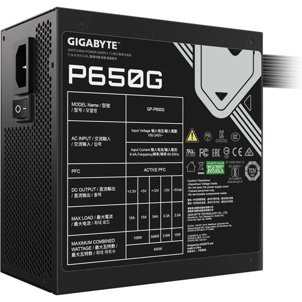GIGABYTE 650W 80PLUS Gold - Zdroje - Obrázek B4X6000N01