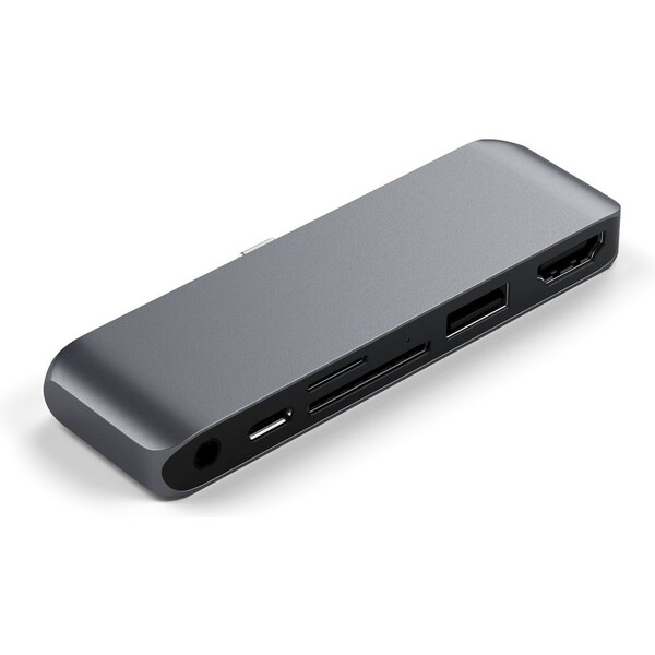 Satechi 6-in-1 USB-C Mobile Pro Hub with PD 60W, 4K@60Hz HDMI, USB 3.0, Micro/SD Card Readers Satechi 6-in-1 USB-C Mobile Pro Hub with PD 60W, 4K@60Hz HDMI, USB 3.0, Micro/SD Card Readers