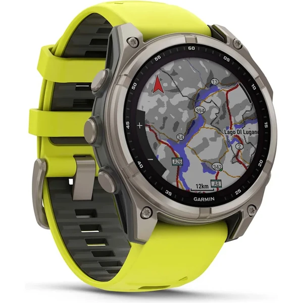 Garmin Fenix 8 Solar 47mm šedé s žluto-grafitovým páskem - Chytré hodinky - Obrázek B5JD000P01