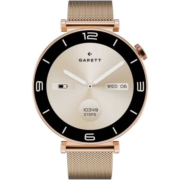 Garett Smartwatch růžově zlatá ocel - Chytré hodinky - Obrázek B5XD000N01