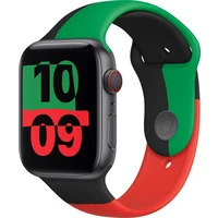 Apple Watch 49/45/44/42mm sportovní řemínek Black Unity M/L - Řemínky