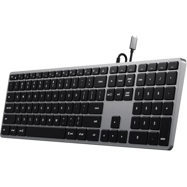 Satechi Slim W3 USB-C Backlit Wired Keyboard US vesmírně šedá - Klávesnice - Obrázek B6AT000501