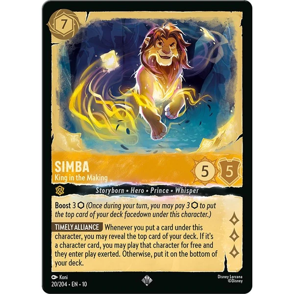 Disney Lorcana: Whispers in the Well - Starter Deck single Amber & Emerald (Simba & Megara) - Disney Lorcana TCG - Obrázek B6LK000K01