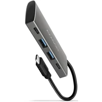 AXAGON HMC4G2 USBC 3.2 Gen 2 10 Gbps hub w. 2x USBA + 2x USBC 13cm USBC cable - USB huby