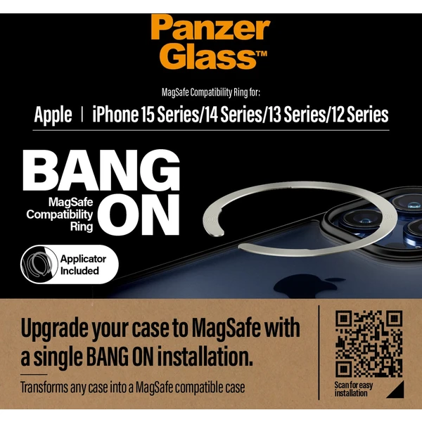 PanzerGlass MagSafe Ring nalepovací kroužek pro iPhone 16/15/14/13/12 - Vychytávky - Obrázek B8TS100501