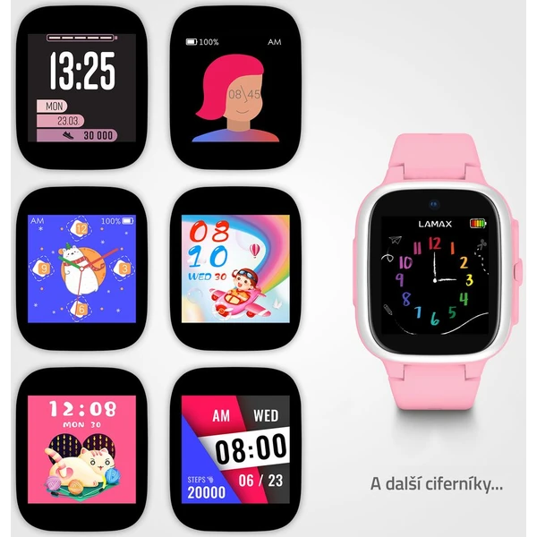 LAMAX WatchY4 Play dětské hodinky růžové - Chytré hodinky - Obrázek B929000P01