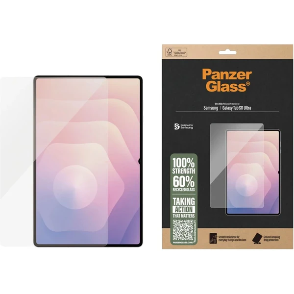 PanzerGlass® Ultra-Wide Fit sklo Samsung Galaxy Tab S11 Ultra čiré - Ochranné folie a skla - Obrázek B9OI000K01