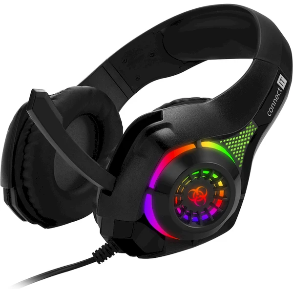 Connect IT Biohazard RGB herní drátová sluchátka černá - Sluchátka - Obrázek B9Q9000O01