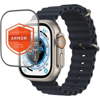 FIXED Armor prémiové tvrzené sklo s aplikátorem Apple Watch Ultra 49mm černé - Ochranné folie a skla