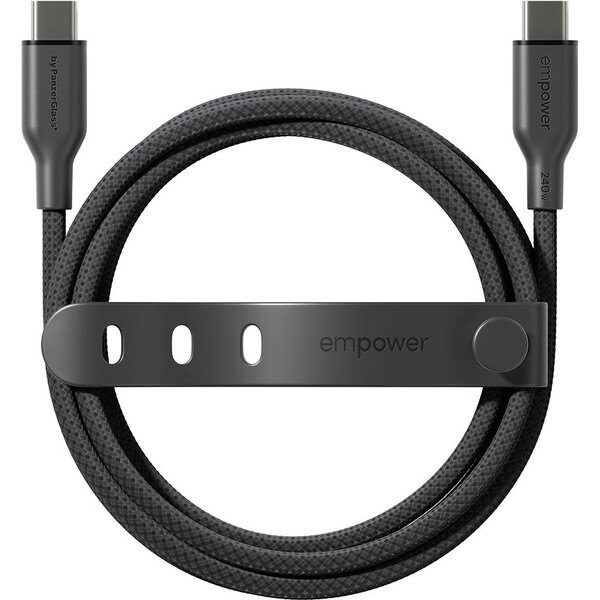 PanzerGlass® empower kabel (240 W) USB-C/USB-C, 2 m, černý