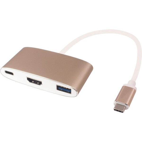 PremiumCord Převodník USB3.1 na HDMI + USB3.0 + PD ( USB Power Delivery ) - ku31hdmi02 Bílá