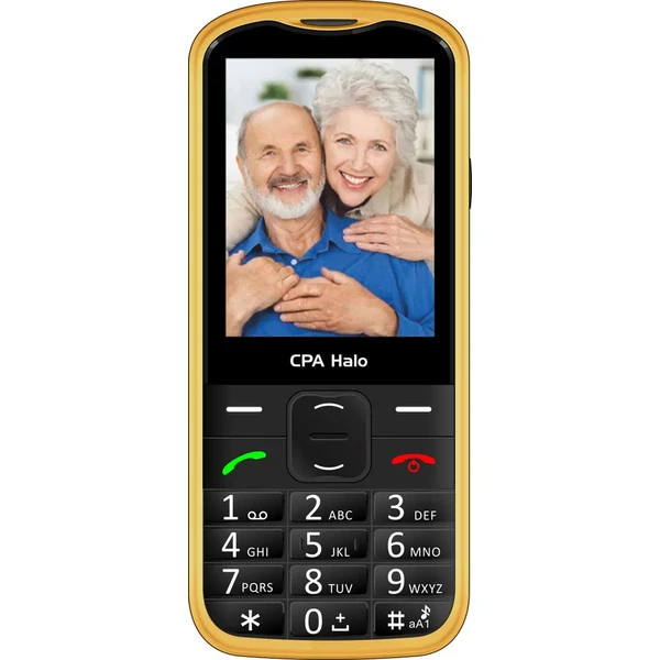 CPA Halo 28 Senior zlatý s nabíjecím stojánkem - Mobilní telefony - Obrázek BAH6000K01