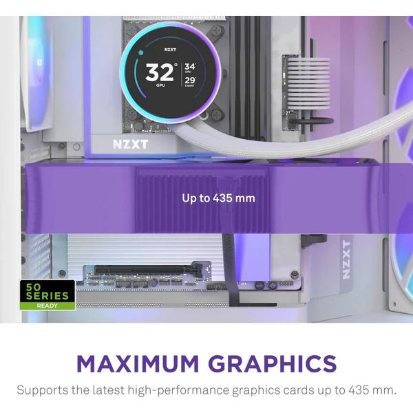 NZXT H9 Flow RGB+ bílá - Počítačové skříně - Obrázek BB7K000K01