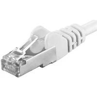 PremiumCord RJ45/RJ45 Cat6a S-FTP patch kabel 7m bílý - Kabely a redukce