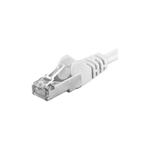 PremiumCord RJ45/RJ45 Cat6a S-FTP patch kabel 7m bílý