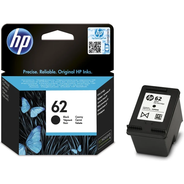 HP C2P04AE č. 62 Černá originální - Cartridge - Obrázek BBOE100501
