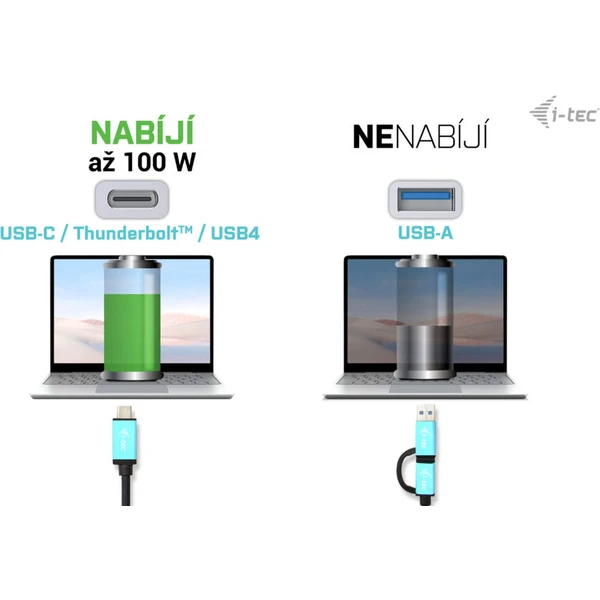 i-tec USB 3.0 / USB-C / Thunderbolt Dual Display dokovací stanice s PD 100W - Dokovací stanice - Obrázek BBP8000601