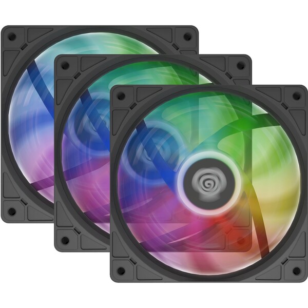 Genesis OXAL 120 ARGB černý 3-PACK (NGF-2265) Černá