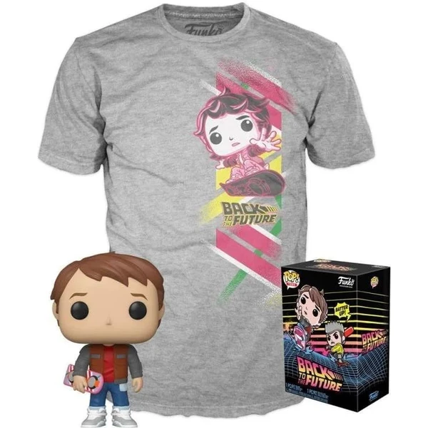 Funko POP! & Tee: Back to the Future - Marty w/Hoverboard M - Dárkové sety - Obrázek BCC8000N01