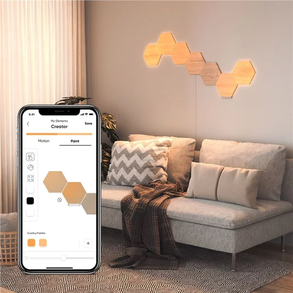 Nanoleaf Elements Hexagons Starter Kit 7 pack - Chytrá osvětlení - Obrázek BCMJF00101
