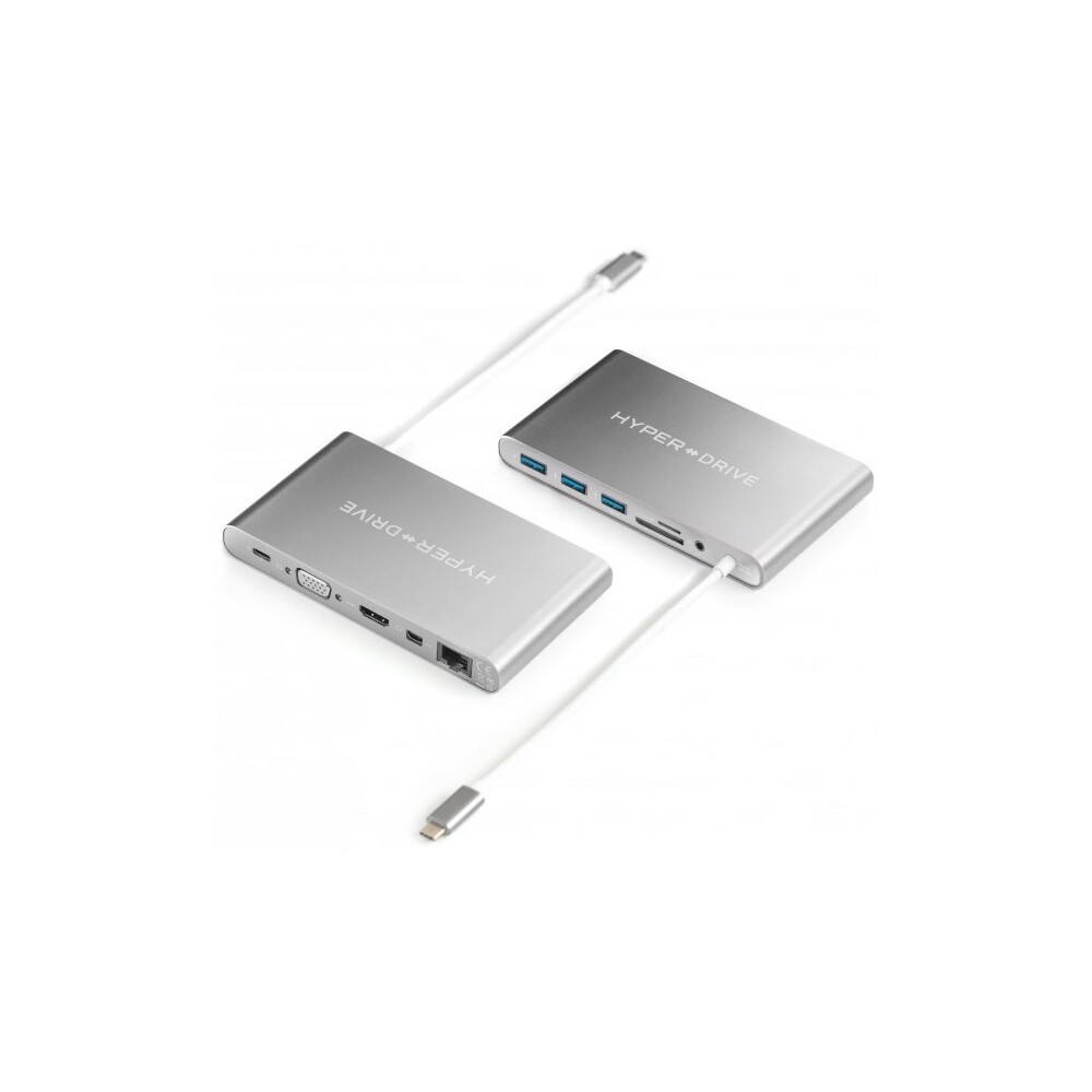 HyperDrive Ultimate USB-C Hub stříbrný