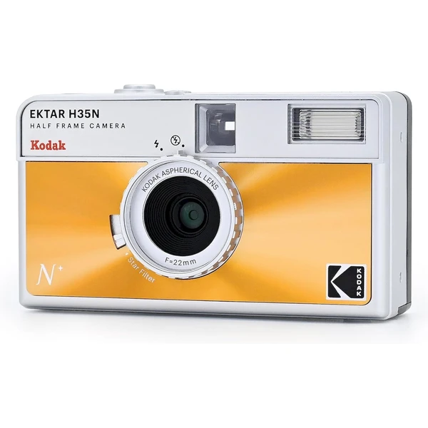 Kodak EKTAR H35N Glazed Analogový fotoaparát oranžový - Fotoaparáty - Obrázek BDO0000L01
