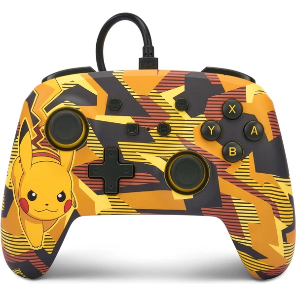 PowerA Enhanced drátový herní ovladač - Camo Storm Pikachu (Switch) - Herní ovladače - Obrázek BDQS100501