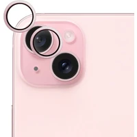 Epico hliníkové ochranné sklo na čočky fotoaparátu pro iPhone 15 / 15 Plus růžová - Ochranné folie a skla