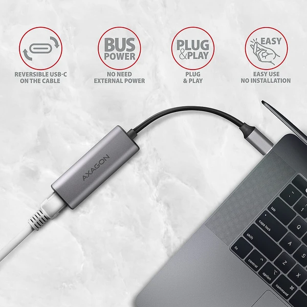 AXAGON ADE-25RC USB-C 2.5 gigabit adaptér - Síťové adaptéry - Obrázek BES6000701