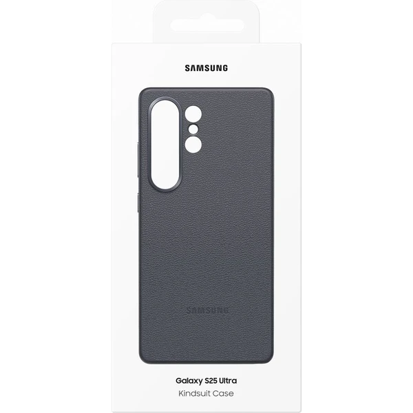 Samsung Kindsuit Case kryt z veganské kůže Galaxy S25 Ultra černý - Pouzdra - Obrázek BFCC000J01