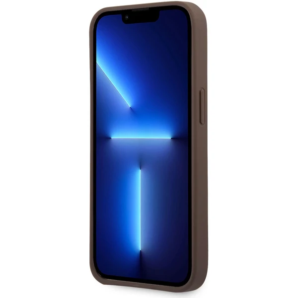 Guess PU 4G Metal Logo kryt iPhone 14 Pro Max hnědý - Pouzdra - Obrázek BFUF100501