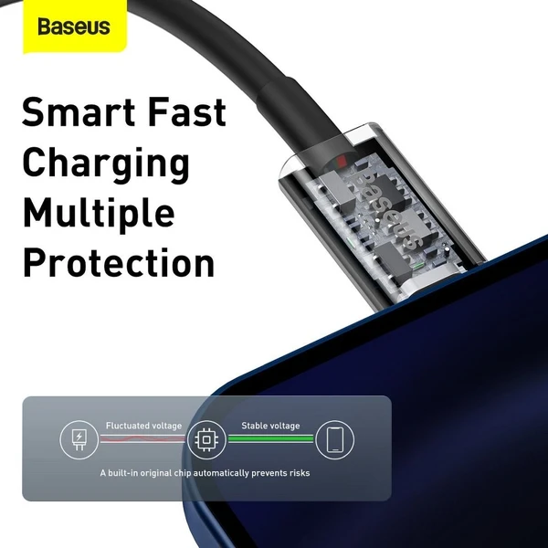 Baseus Superior USB-C/Lightning napájecí kabel 20W 2m černý - Kabely a redukce - Obrázek BGF9700301