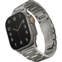 UNIQ Osta článkový ocelový řemínek Apple Watch 49/46/45/44/42mm stříbrný - Řemínky