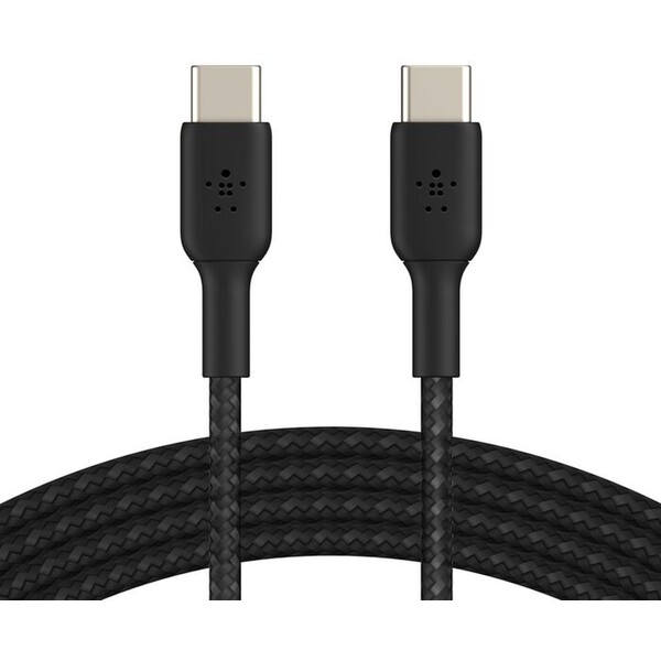 Belkin BOOST Charge Braided USB-C/USB-C odolný kabel, 2m, černý