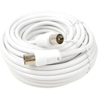 PremiumCord anténní propojovací kabel 15m bílý - Kabely a redukce