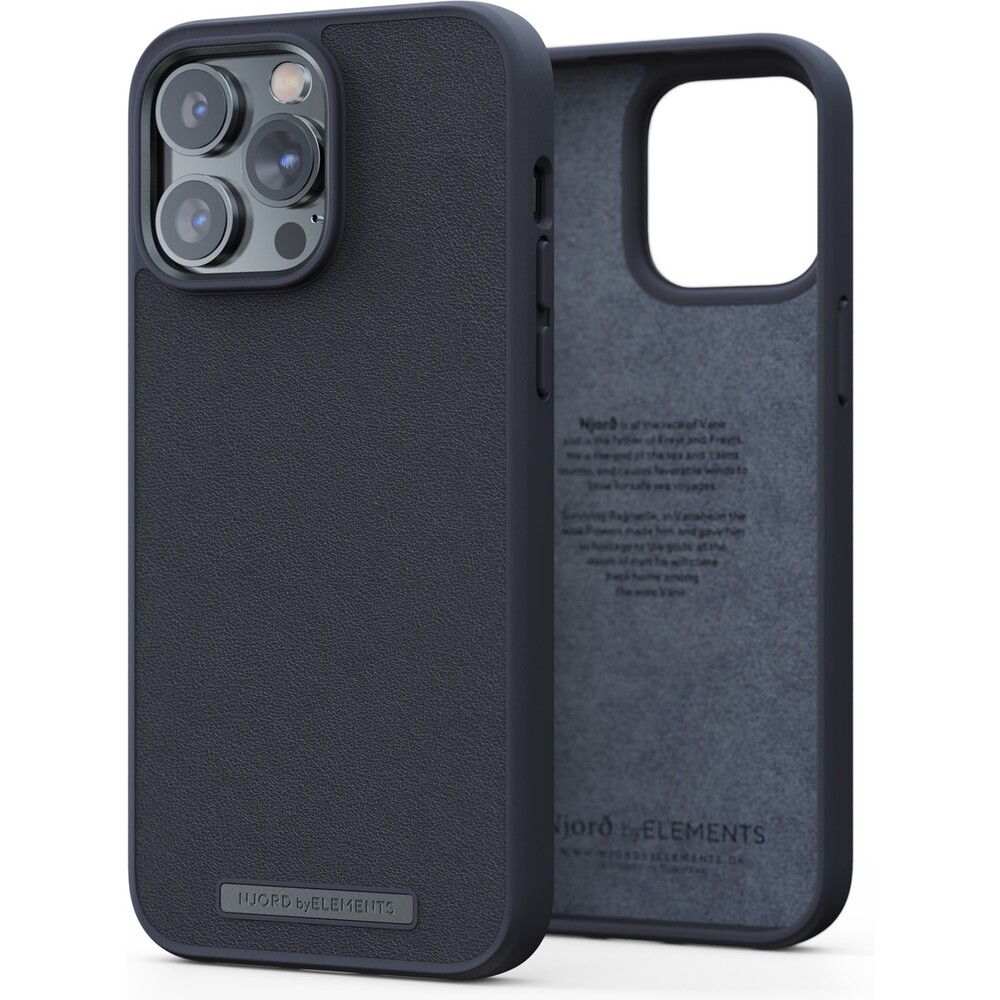 NJORD Genuine Leather Case iPhone 14 Pro Max Black